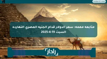 متابعة مهمة: سعر الدولار قدام الجنيه المصري النهاردة السبت 19-4-2025